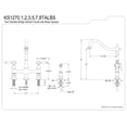 thumbnail image 5 of Kingston Brass KS1271TALBS Tudor Bridge Kitchen Faucet with Brass Sprayer, Polished Chrome, 5 of 5