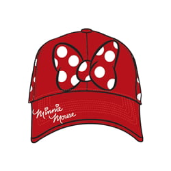 Adult Baseball Hat Minnie Dots, Red White