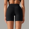 thumbnail image 4 of Women's Solid Color Yoga Shorts - Double Brushed, High Waist Compression, Three-Quarter Length, Nylon Spandex, XS-XL Sizes, Workout/Pilates, 4 of 6