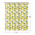 thumbnail image 5 of Yellow Lemon Fruit Slices White Pattern Shower Curtain 72"x84" ,Bathroom Decorative Shower Curtains Set with 12 Hooks,Modern Waterproof Washable Shower Curtain, 5 of 6