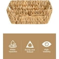 thumbnail image 3 of Wicker Basket for Pantry Organizers and Storage, Stackable Water Hyacinth Storage Baskets for Pantry Shelves, 2-Pack, 3 of 7