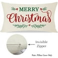 thumbnail image 5 of Merry Christmas Pillow Covers 12x20 Inch Farmhouse Christmas Decorations Lumbar Christmas Pillows Christmas Decorative Throw Pillows Cases Winter Holiday Decor for Sofa Couch Living Room, 5 of 6