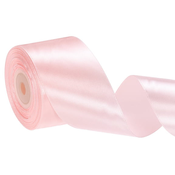 Uxcell Satin Ribbon (24 Yards, 2" Wide, Light Pink) Single Face Solid Fabric Ribbon, Suit for Craft/DIY/Gift Wrapping/Hair Bows/Floral Bouquets/Wedding/Birthday/Party Decoration