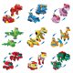 thumbnail image 3 of Juego de 9 figuras de acción de Min Gogo Dino Deformation Robot a Dinosaur, transformables en coches, aviones, lanchas y grúas, 3 of 4