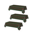 thumbnail image 4 of Mantel navideño,Mantel Navideño para Mesas Rectangulares,Mantel desechable impermeable para comedor,Mantel de cocina para banquetes y fiestas estilo bohemio 3 piezas de cuadros pequeños, 4 of 8