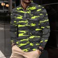 thumbnail image 2 of miqiqism Fashion Camouflage Pullover Shirts for Men Trendy Round Neck Lapel Shirts Casual Long Sleeves Blouses,Yellow,3X-Large, 2 of 5