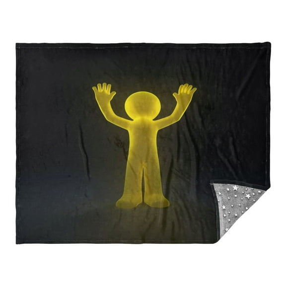 Camping Quilt Ultralight 70*55in Flannel Fabric Ultra-soft, Warm and Lightweight Camping Blanket Packable Fluorescent Blanket Minimalist Holiday Gifts Minions