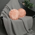 thumbnail image 2 of JWH 3D Round Handmade Velvet Sunflower Throw Pillows for Room Decoration 12inch Soft Peach, 2 of 8