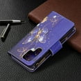 thumbnail image 5 of Samsung Galaxy S22 Ultra Wallet Case, Dteck Zipper Pocket 9 Card Slots Wallet Phone Case with Hand Strap For Samsung Galaxy S22 Ultra 6.8 inch 2022,Purple Butterfly, 5 of 5