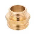 thumbnail image 2 of Solid Brass Garden Hose Adapter 3/4 Inch Male x 1 Inch Male Connector Thread Pipe Fitting for Gardening and Plumbing Connecting, 2 of 8
