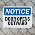 thumbnail image 5 of (2 Pack) Door Opens Outward OSHA Notice Sign 14 Inch X 10 Inch Indoor / Outdoor Rust-Free Aluminum Metal Signs for Workplace, Workshop, and Construction Site, Made in the USA, 5 of 8