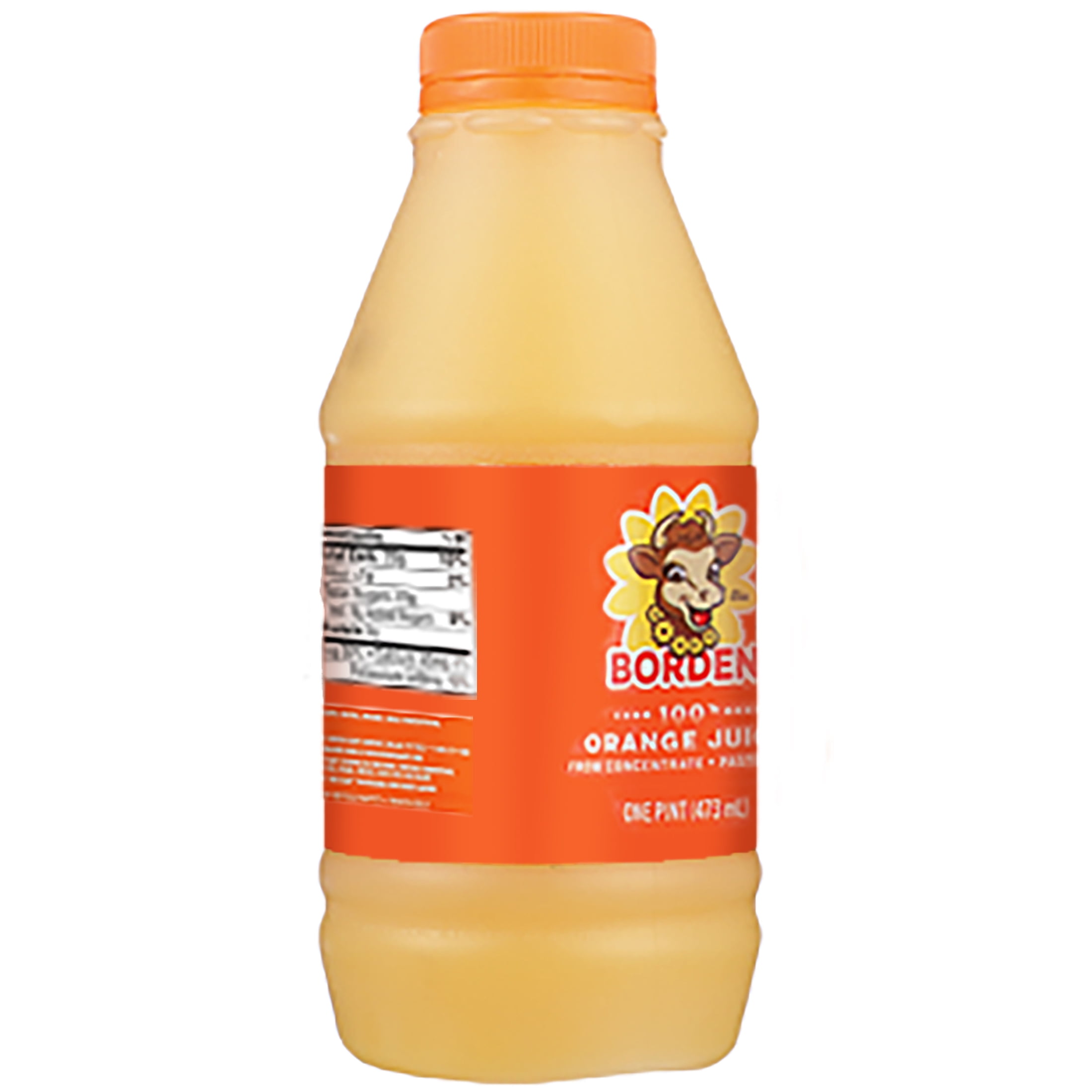 Borden Orange Juice, 1 Pint Bottle, Liquid, Smooth