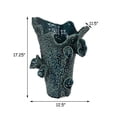 thumbnail image 5 of Benjara 17" Vase with Barnacle Design & Floral Details- Blue Ceramic Finish, 5 of 6