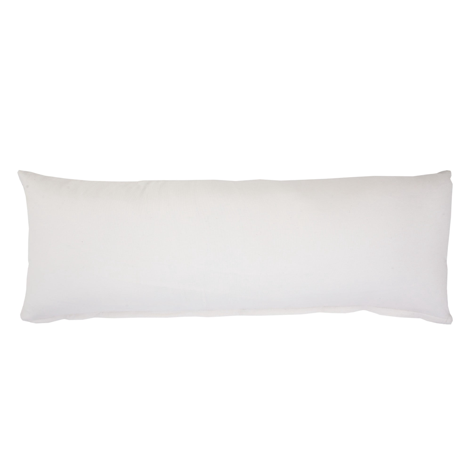 Laddha Home Designs Handwoven Damask Rectangular Lumbar Pillow Cover - 36" - Blue and White