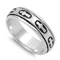 thumbnail image 4 of Men's Christian Spinner Cross Ring .925 Sterling Silver Band Jewelry Female Male Unisex Size 11, 4 of 4