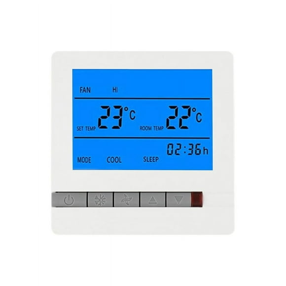 Digital Thermostat Intelligent Control Panel Air Conditioner LCD DisplayTemperature Controller LCD Display Non-programmable Ther