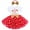 Red Dots - Balloon, variant on IBTOM CASTLE Toddler Baby Girls Princess Shiny Sequin Bow Tutu Dress with Headband 3rd Birthday Outfits Cake Smash Party Clothes Set 3 Years Hot Pink