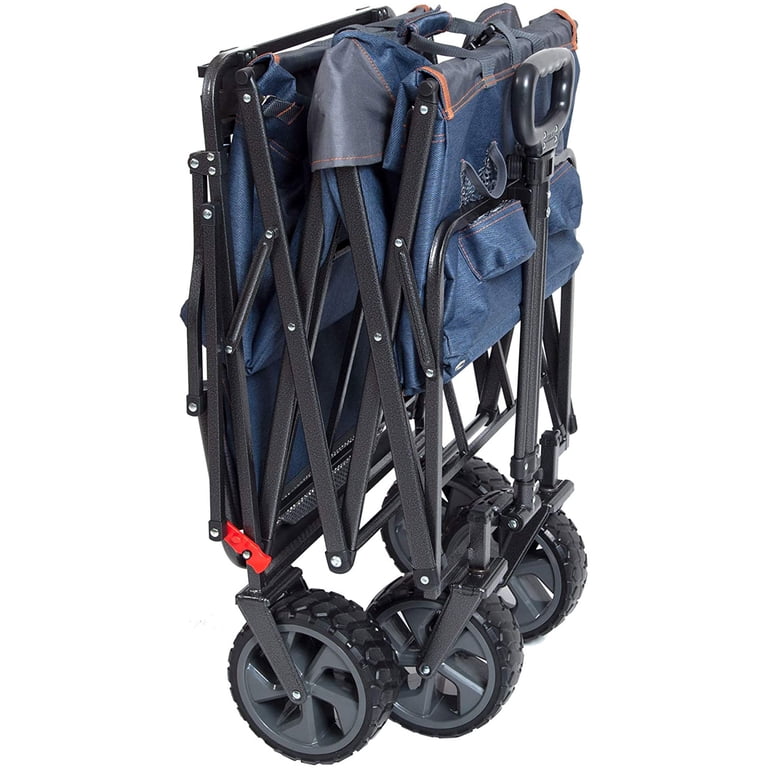 MacSports, Collapsible Utility Cart Wagon, Heavy Duty, Blue