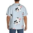 thumbnail image 5 of Fotbe Cute Farm Cow print Short Sleeve Button Down Shirts for Men Casual Summer Beach Wrinkle Free Shirt-4X-Large, 5 of 7