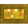 thumbnail image 1 of Ahgly Company Machine Washable Indoor Rectangle Abstract Yellow Contemporary Area Rugs, 8' x 10', 1 of 4