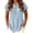 Light Blue, variant on Womens Graphic T Shirts V Neck Button Down Colored Short Sleeved Womens Undershirts,Black,XL