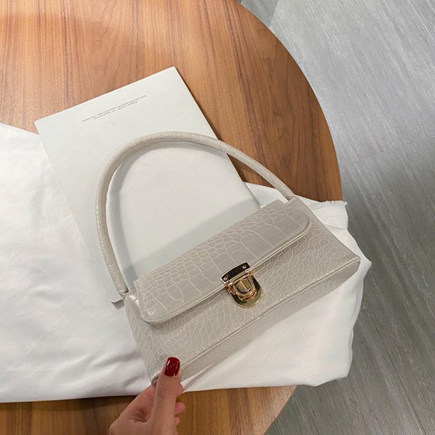 summer Z Bolso de compras para mujer, bolso Retro informal para mujer, bolso de hombro con patrón de piedra