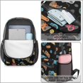 thumbnail image 4 of Game Controller Black Pattern 17" School Backpacks for Teens,Waterproof Oxford Fabric,S-Shape Padded Straps for School,Travel,Hiking,Camping, 4 of 6