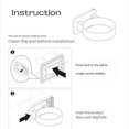thumbnail image 4 of Estante de almacenamiento para secador de pelo sin perforaciones, soporte para secador de pelo montado en la pared, para el hogar, baño, vestidor (blanco), 4 of 5