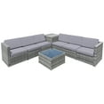 thumbnail image 4 of Gymax Set of 8 Gray Rattan Wicker Sofa & Table Outdoor Cushioned Sectional Patio Furniture, 4 of 10