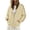 Beige, variant on vdgthytj Sweatshirts for Women Full Zip Long Sleeve Drop Shoulder Side Striped Hooded Jackets Fall Winter Athleisure Outerwear with Pockets(X-Large,White)