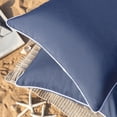 thumbnail image 3 of Outdoor Waterproof Decorative Square Throw Pillow for Patio Garden, 20" x 20", Navy, 2 Pack, 3 of 5