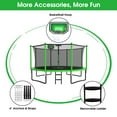 thumbnail image 5 of YORIN Trampoline with Enclosure Net, 1200LBS 12FT Trampoline for 4-5 Kids Adults, Recreational Trampolines with Basketball Hoop, Ladder, Galvanized Outdoor Heavy Duty Trampoline, 5 of 8