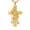 B, variant on St. Jude Cross Pendant Necklace for Men Women, 14K Gold Plated Crucifix with Staff & Holy Image, Patron Saint of Difficult Situations Catholic Jewelry Gift