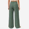 thumbnail image 4 of Women's Vintage Y2k Striped Denim Pants Wide Leg High Waist Stretchy Long Jean Palazzo Trousers with Pocket, 4 of 4