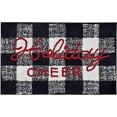 thumbnail image 2 of St Nicholas Square Black & White Plaid Cotton Bath Rug 20x30, Holiday Cheer Mat, 2 of 2