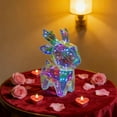 thumbnail image 4 of Lilixerw Handmade Iridescent Glowing Deer Ornament,Color Changing LED Light Up Deer Figurine,Romantic Valentine Gift for Birthday,Home Desk,Shelf,Bedside Decor,8x5x4.5in,Multicolor, 4 of 6