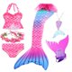thumbnail image 1 of Niños Niñas natación cola de sirena disfraz de sirena Cosplay niños traje de baño fantasía playa Bikini puede agregar Monofin Fin Halloween Tan Jianjun unisex, 1 of 2