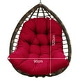 thumbnail image 4 of TOPCHANCES Hanging Chair Cushion, Patio Chair Cushions for Hanging Egg Chair, Removable Swing Chair Cushion, Garden Hanging Egg Chair Seat Pad (Does Not Include A Chair), Wine Red, 4 of 9