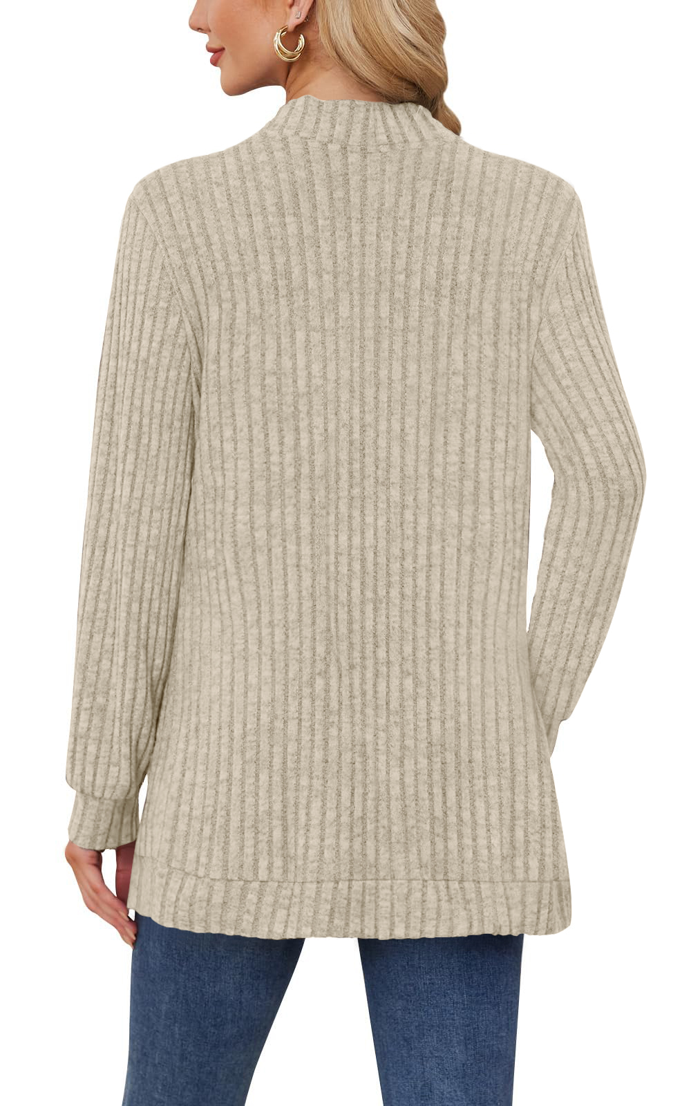 Shine Up Women's Rib Knit Cardigan with Pockets photo 4