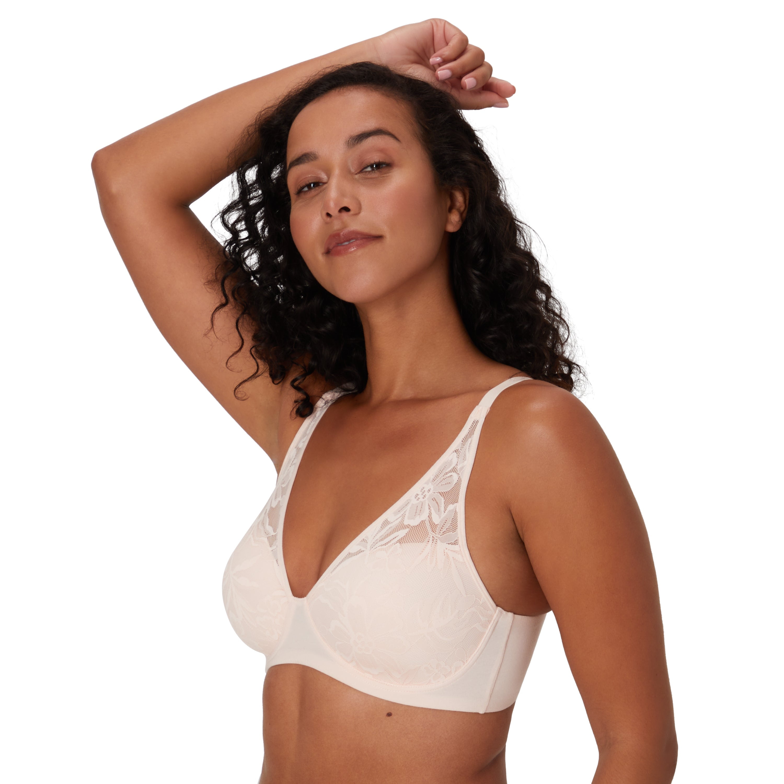 Bali Breathe Cotton Modal Wireless T-Shirt Bra Light Buff 3XL