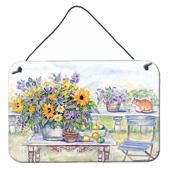 Carolines Treasures APH3566DS812 Patio Bouquet of Flowers Wall or Door Hanging Prints  8x12 multicolor