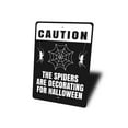 thumbnail image 4 of The Spiders Are Decorating For Halloween Aluminum Metal Decor Sign - 10x14 inches, 4 of 4