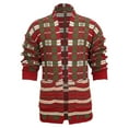 thumbnail image 5 of uikmnh Autumn and Winter Men's Fashion Plaid Knit Cardigan Long Loose Large Size Sweater Coat Men, 5 of 6