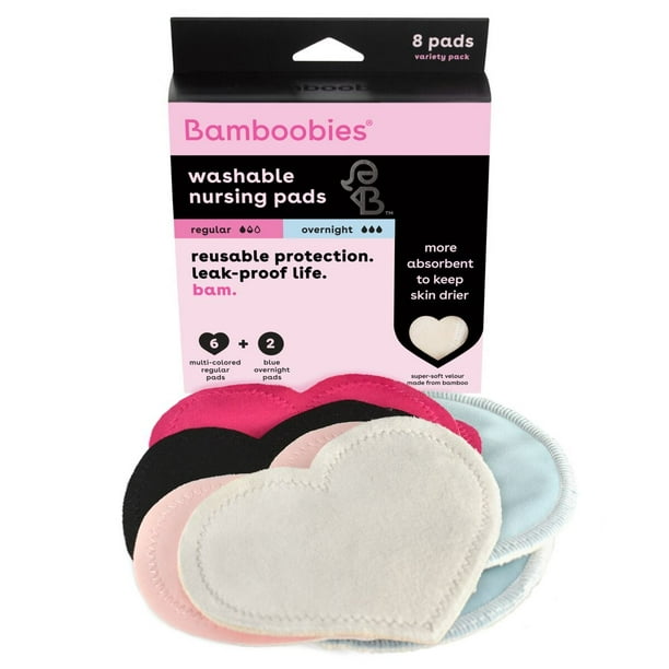 Bamboobies® Washable Nursing Pads For Breastfeeding Variety Pack