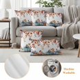 thumbnail image 6 of Orange Blue Fall Outdoor Waterproof Pillow Covers, Thanksgiving Maple Leaf Botanical Decorative Square Throw Pillowcase Sofa Cushion Sham for Patio/Couch/Chair, 24"x24" 2 Pack, 6 of 8
