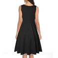 thumbnail image 3 of KaLI_store Summer Dresses Women's A Line Dress Beach Sundress Sleeveless Pockets Dress Black,XXL, 3 of 5
