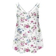 thumbnail image 6 of Drses Womens Summer Floral Eyelet Embroidery Tank Tops Loose Fit Scoop Neck Sleeveless Tops Spaghetti Strap Camisole Shirts, 6 of 7