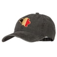 thumbnail image 2 of Belgium Flag Map Embroidered Washed Cotton Twill Cap - Black OSFM, 2 of 5