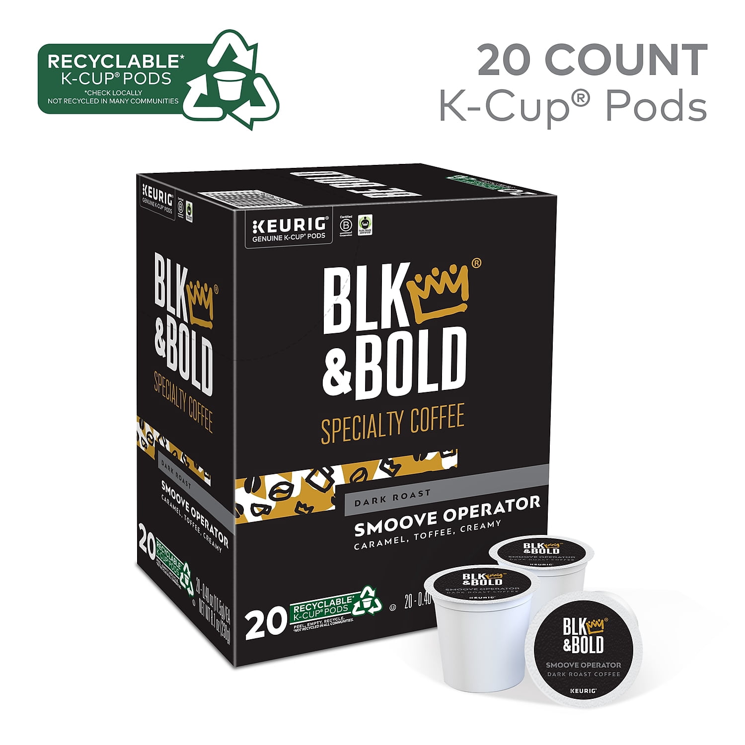 Smoove Operator Dark Roast - Keurig K-Cup Coffee Pods 20ct
