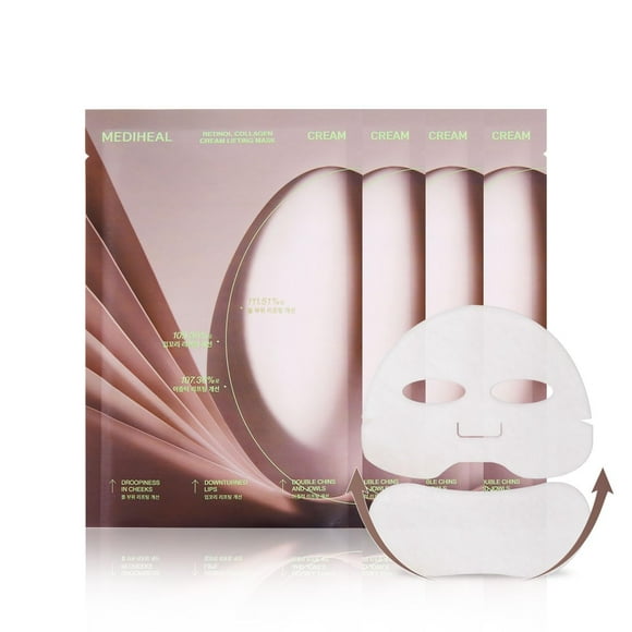 Mascarilla Mediheal, crema de colágeno con retinol, lifting y antienvejecimiento, 10 veces